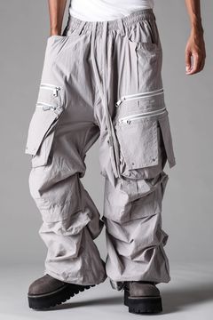 《2027SS先行予約》Cargo Tuck Wide Pants "Black / L.Grey" / カーゴタックワイドパンツ"ブラック/ライトグレー"