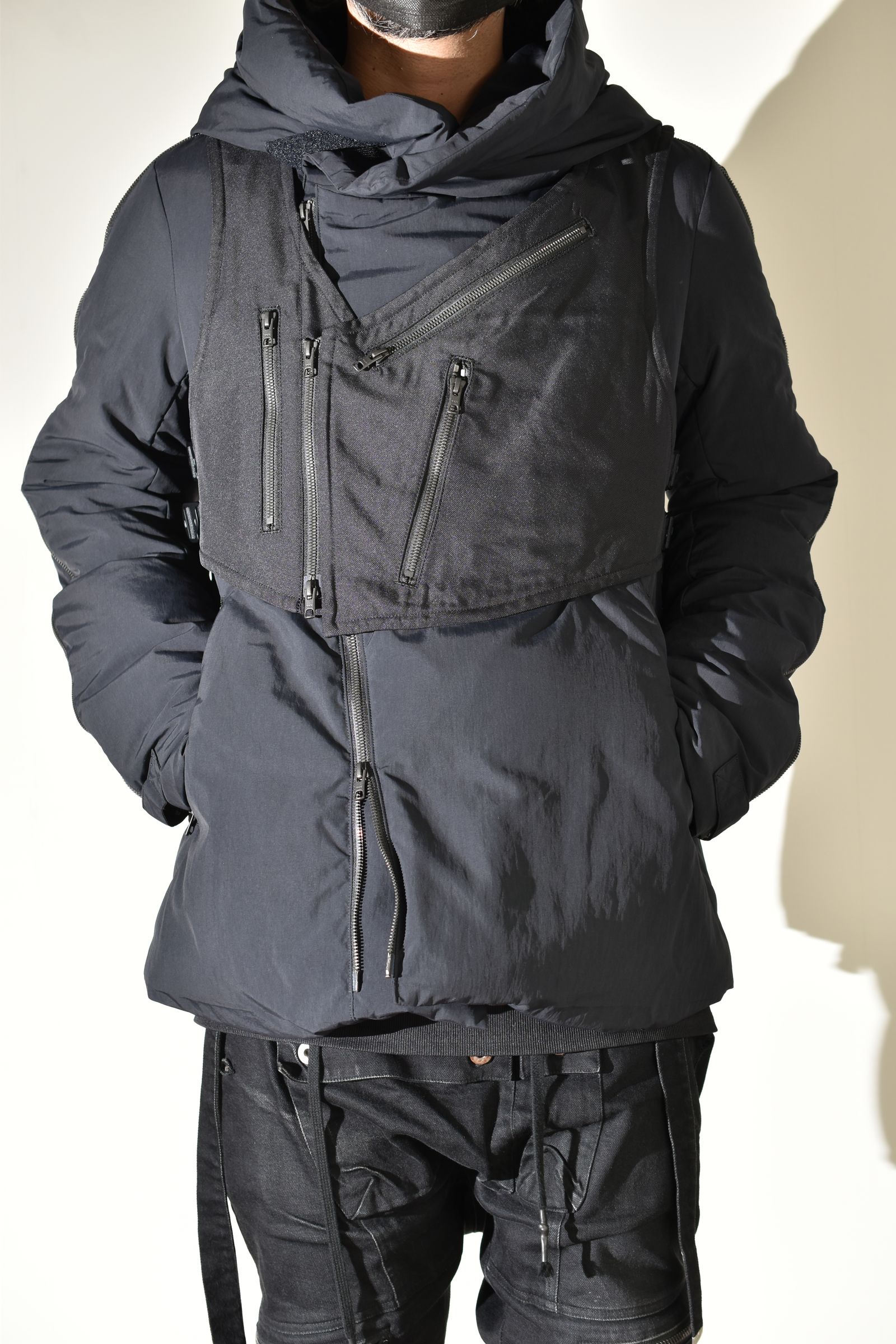 Multi Zip Down Parka Jacket (with Vest)"Black" / マルチジップダウンパーカージャケット(ベスト付き)"ブラック"