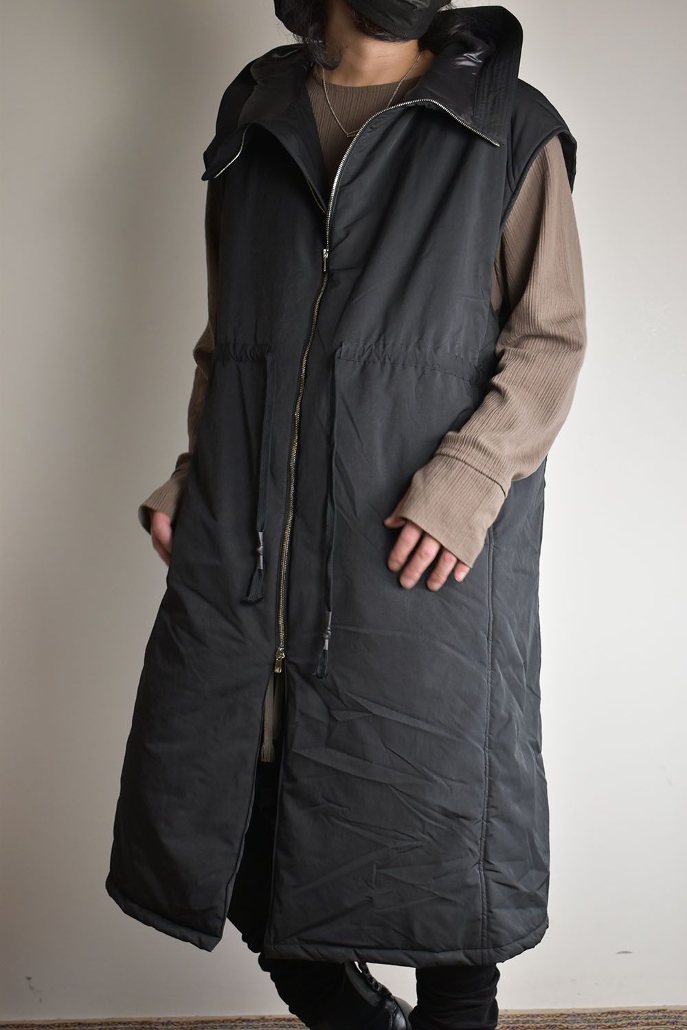 Chill Buster Sleeve Less Long Parka"Black"/チルバスタースリーブレスロングパーカー"ブラック"