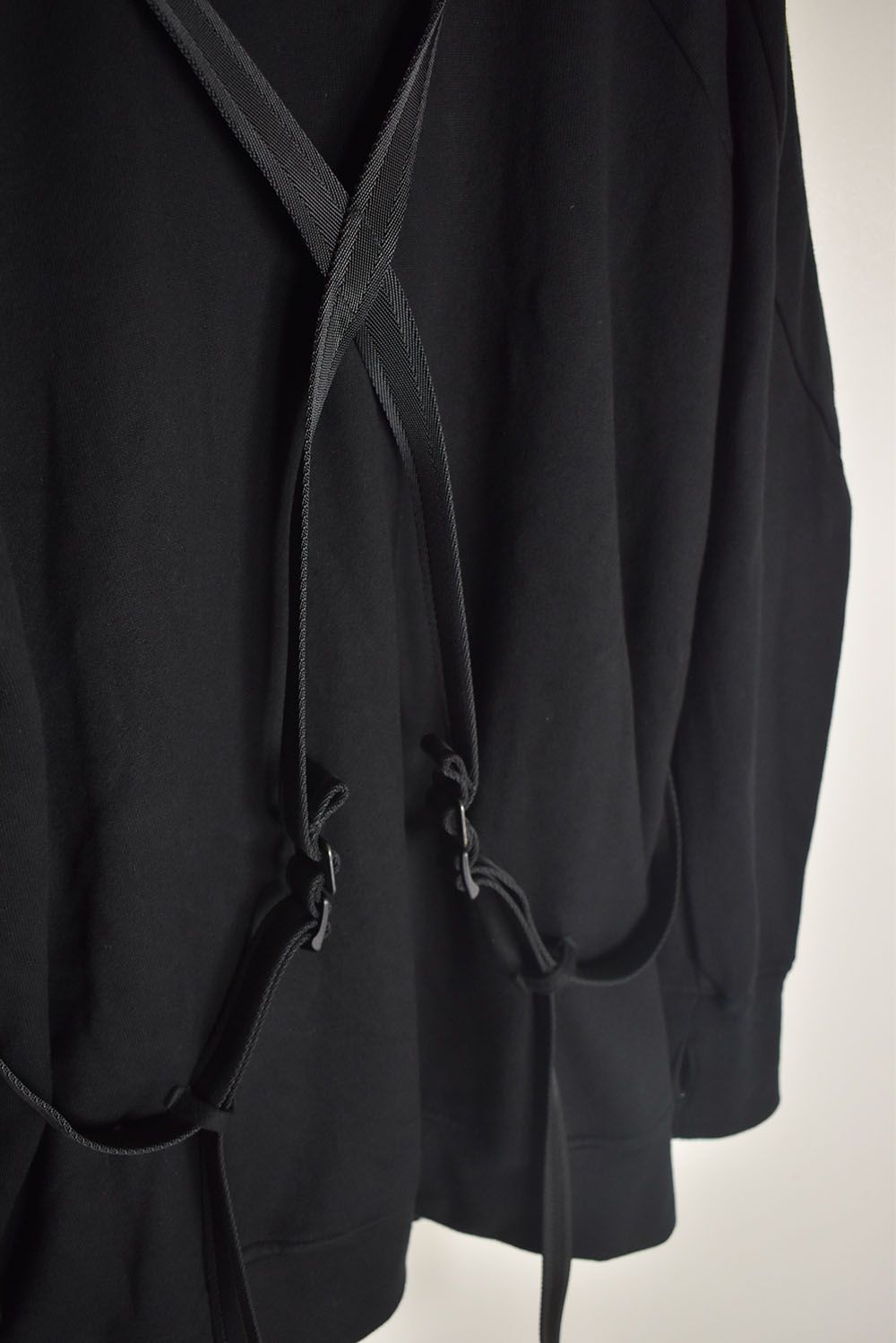 Non-Flammable Fleece Harness Belt W-Zip Hooded Jacket  "Black" / 無燃糸裏毛ハーネスベルトWジップフーデッドジャケット"ブラック"