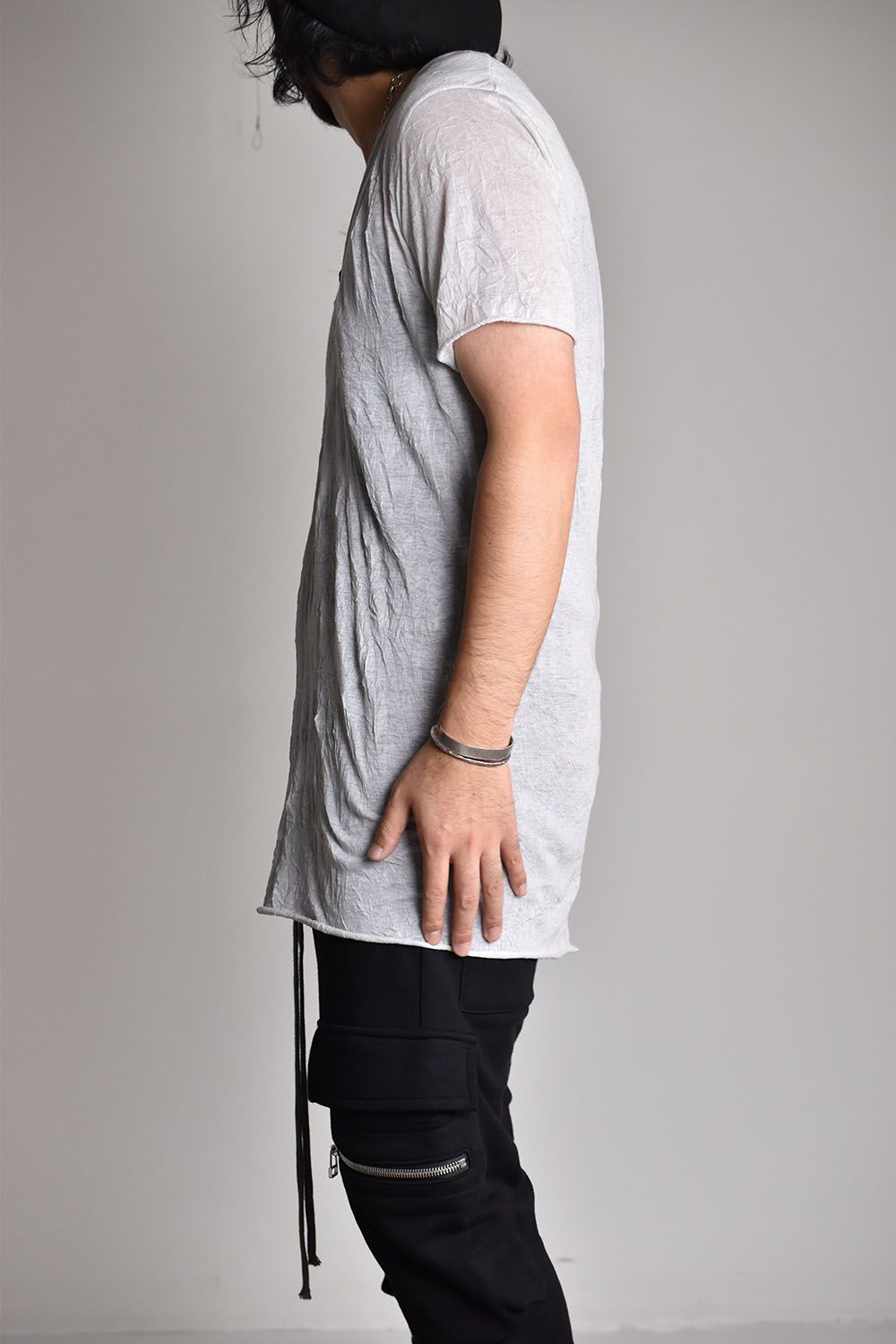 《2026SS先行予約》Gauze Washer V Neck Tee"Black/White/Ivory/Beige/Grey" / ガーゼワッシャーVネックTee"ブラック/ホワイト/アイボリー/ベージュ/グレー"