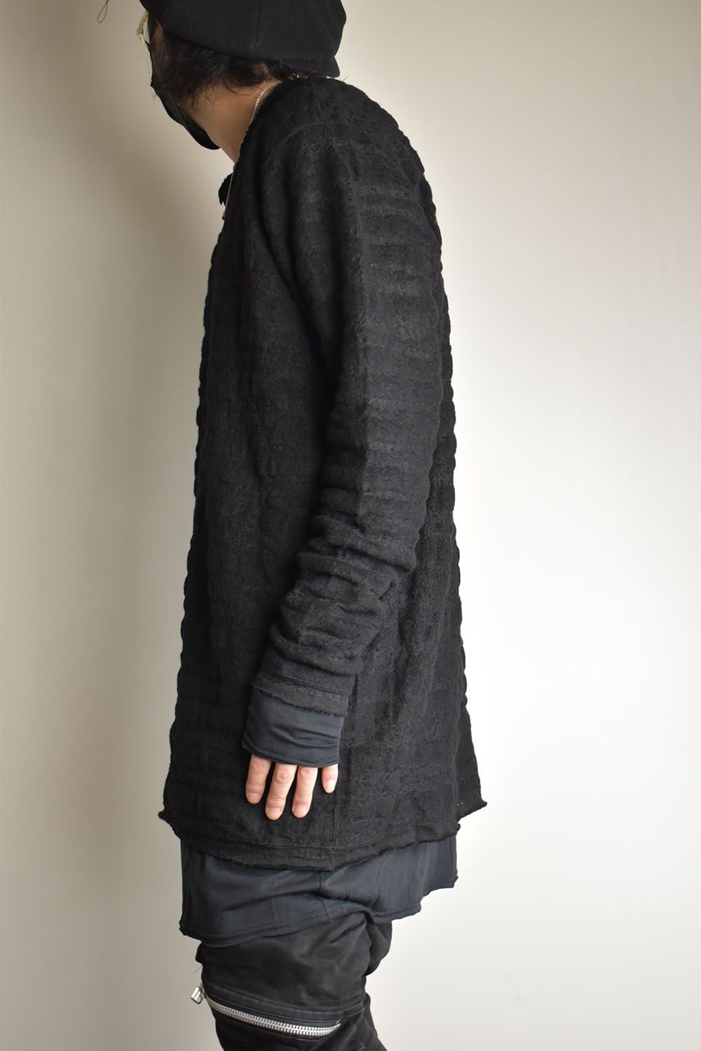 OVERSIZED LAYERED LONG SLEEVE T SHIRT"Black"/オーバーサイズドレイヤードロングスリーブTee"ブラック"