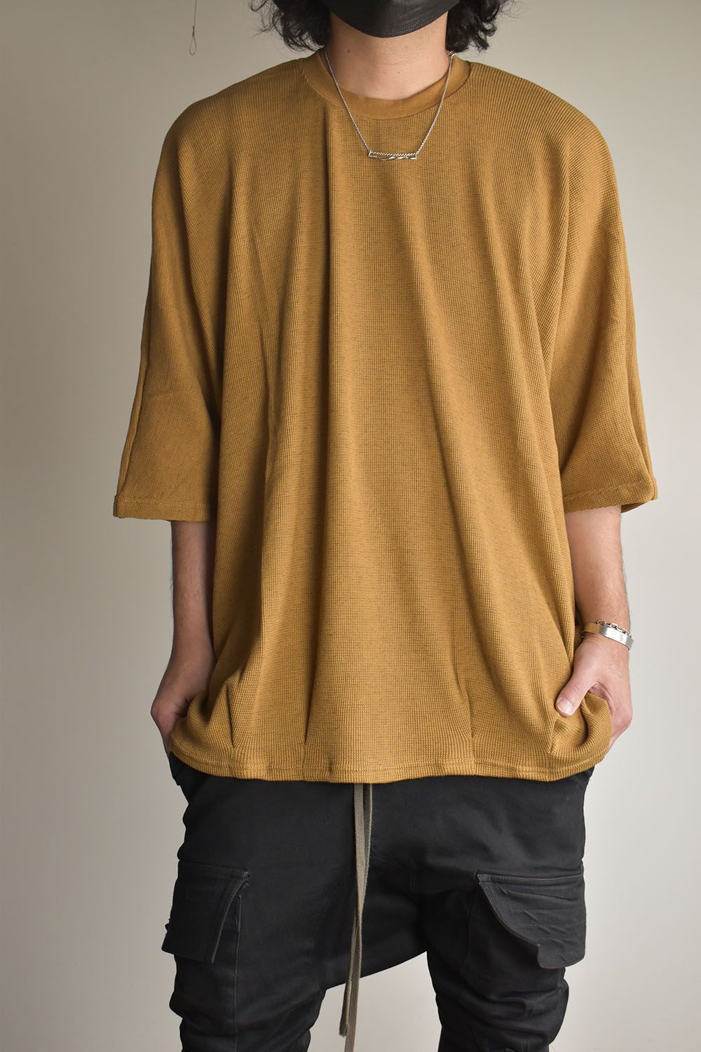 Waffle Dolman Tee"Raw Unber" / ワッフルドルマンTee"ローアンバー"