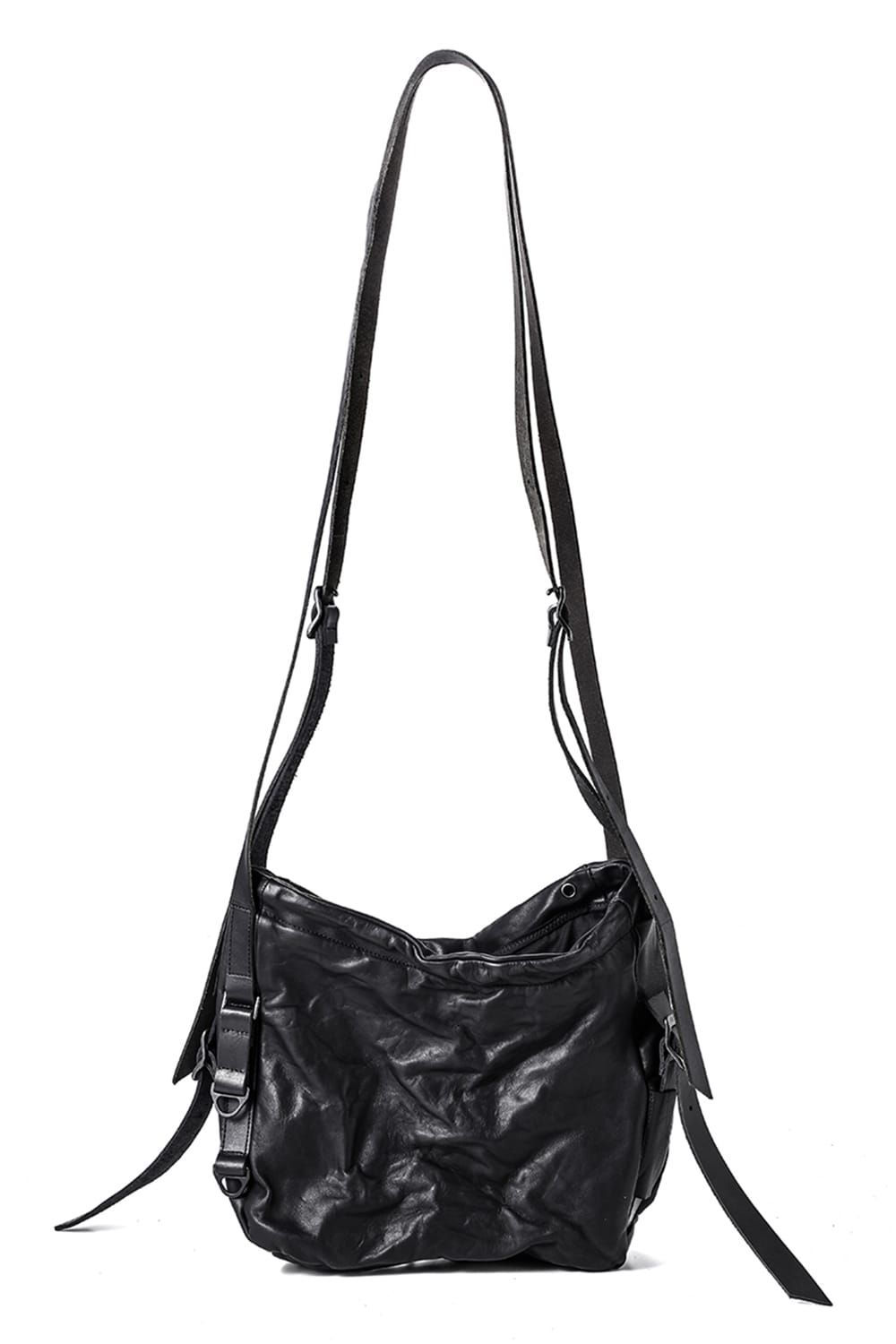 《2027SS先行予約分》Horse Leather Shoulder Bag "Black" / ホースレザーショルダーバッグ"ブラック"