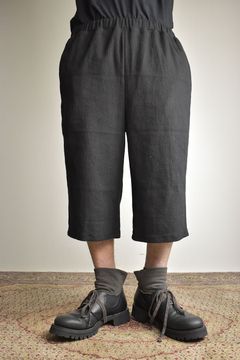 Linen Cotton Easy Wide Pants"Black" / リネンコットンイージーワイドパンツ"ブラック"