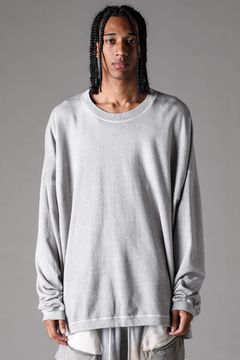 《2027SS先行予約》Sumi Dyed Lightweight French Terry Jumbo Pullover "L.Grey" / 墨染ミニ裏毛ジャンボプルオーバー"ライトグレー"