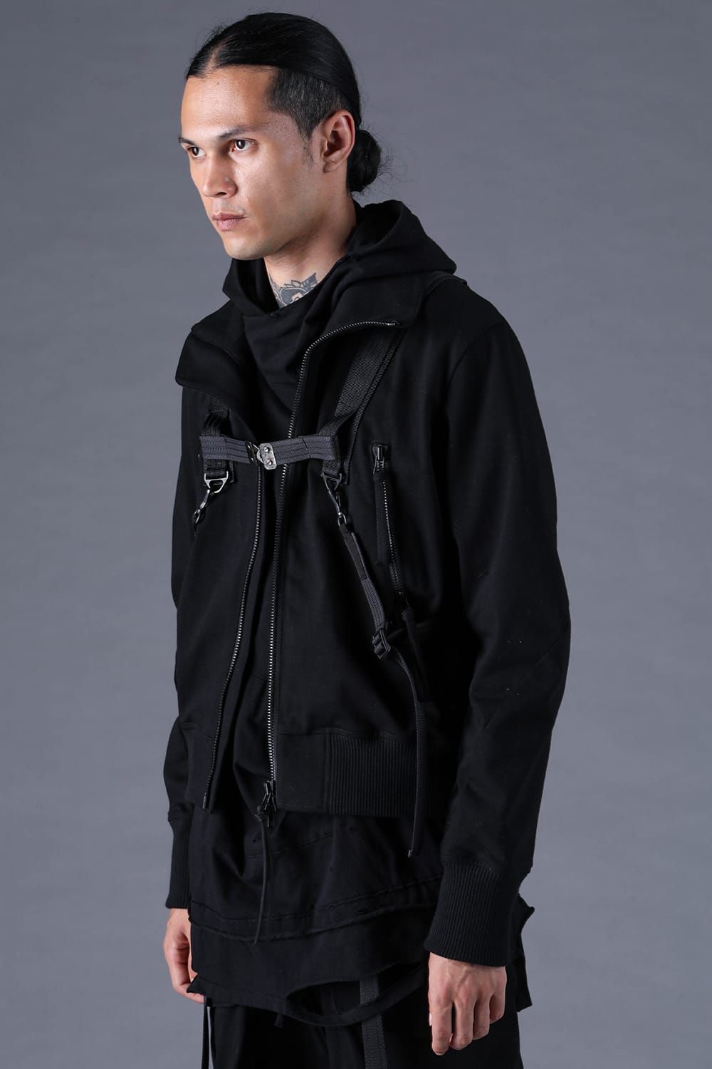《2027SS先行予約分》Dry Jersey Harness Belt Blouson"Black" / ドライジャージハーネスベルトブルゾン"ブラック"