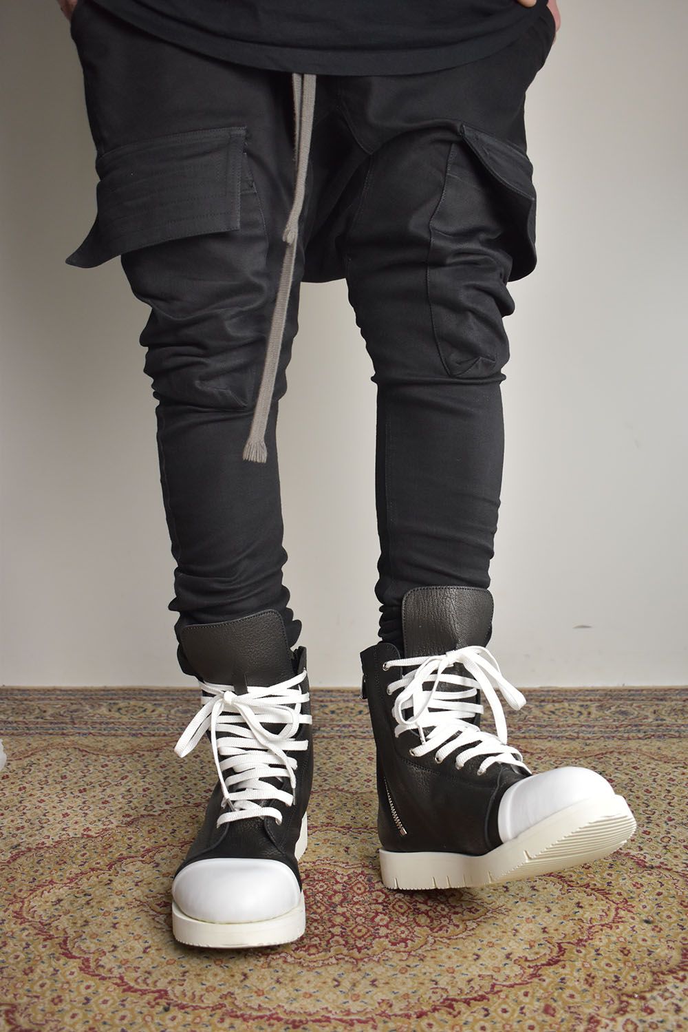 Hi Cut Sneakers"Black×White" /ハイカットスニーカー"ブラック×ホワイト"
