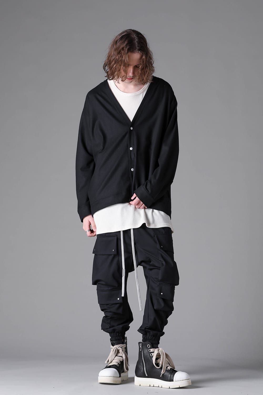 《2026AW先行予約》Cardigan Shirts"Black / L.Grey" / カーディガンシャツ"ブラック/ライトグレー"