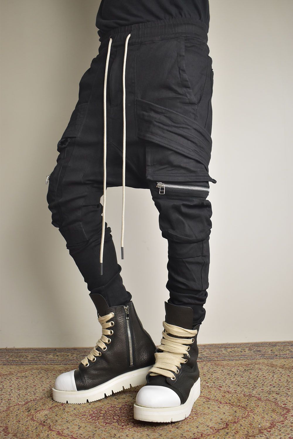 Denim  Cargo Sarouel Skinny"Black"/デニムカーゴサルエルスキニー"ブラック"