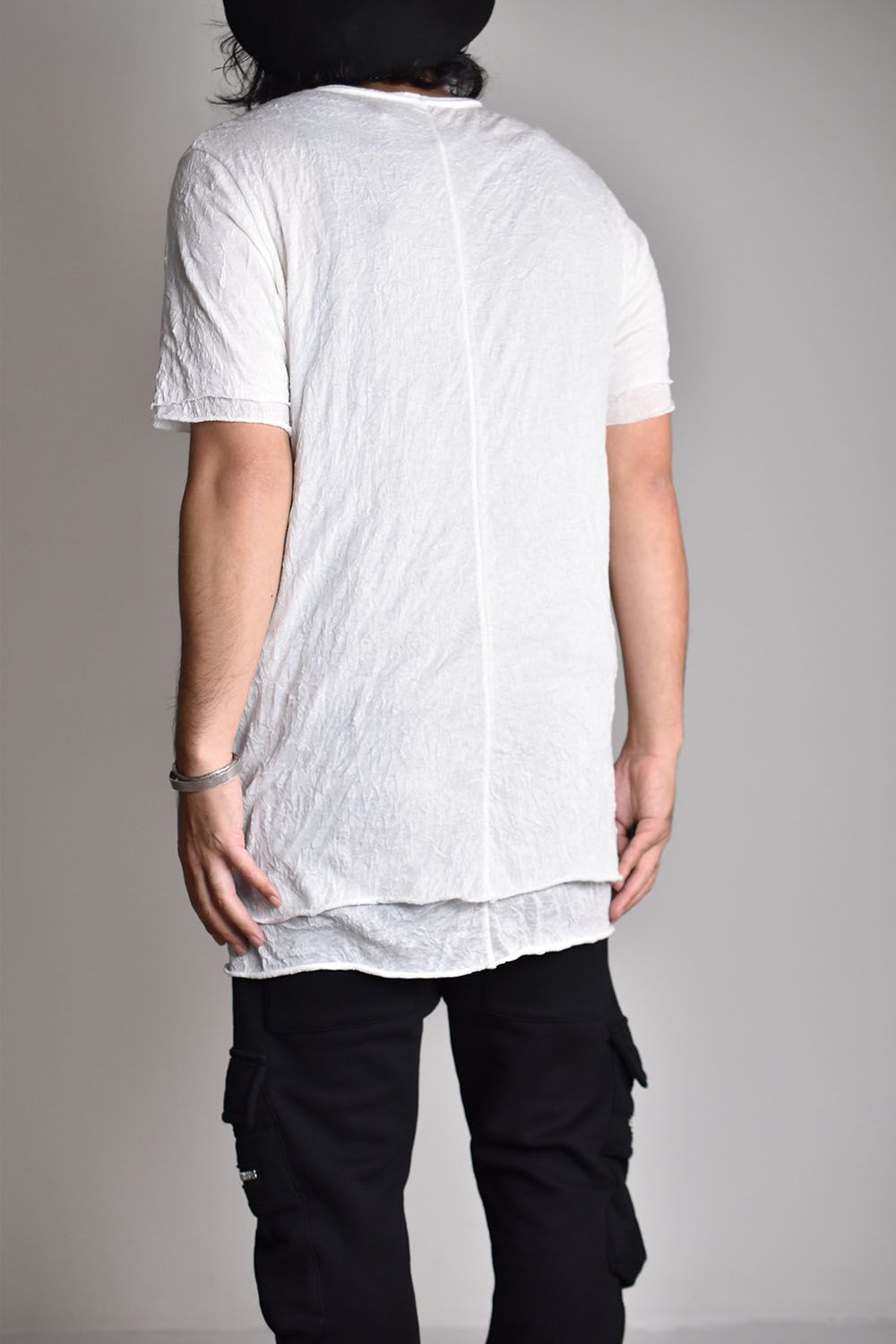 《2026SS先行予約》Gauze Washer Layerd V-Neck Tee"BK×WH/IV×GYBG×GY/BK×BK/WH×WH"/ガーゼワッシャーレイヤードVネックTee"