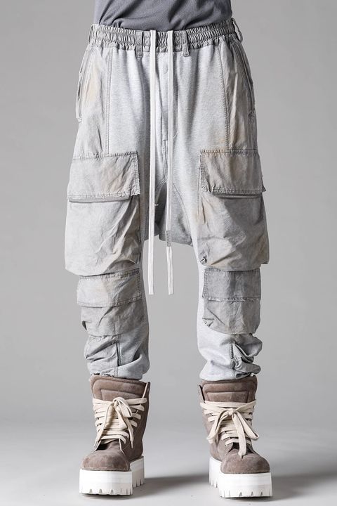 《2027SS先行予約》Vintage Cargo Sarrouel Easy Pants "Black × Brown / Grey × L.Grey / Ivory" / ヴィンテージカーゴサルエルイージー"パンツ"ブラック×ブラウン / グレー×ライトグレー / アイボリー"