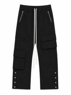 《2027SS先行予約》Cargo Flare Long Pants "Black / L.Grey / Ivory" / カーゴフレアロングパンツ"ブラック / ライトグレー / アイボリー"