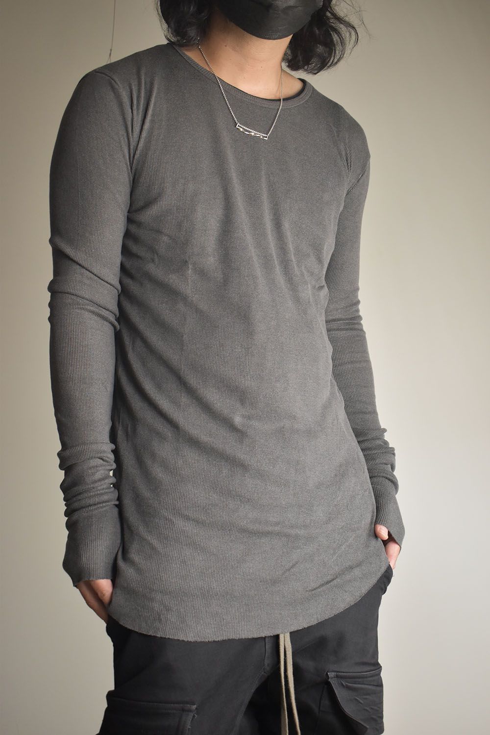 Modal x Cotton Rib Long Sleeve Tee "Dust" / モダール×コットンリブロンブスリーブTシャツ"ダスト"