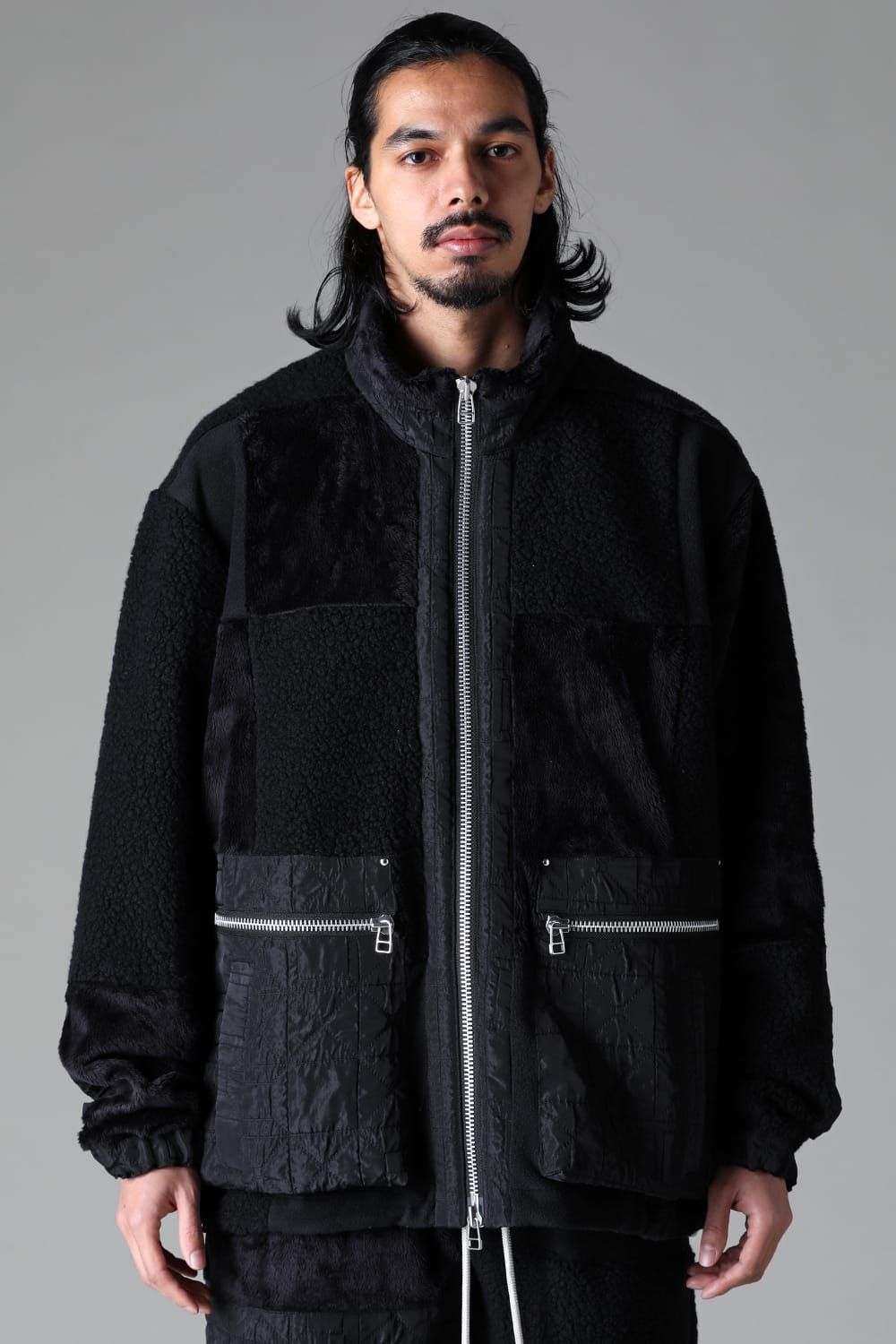 《2025AW先行予約》Fleece Combi Track Jacket"Black" / フリースコンビトラックジャケット"ブラック"