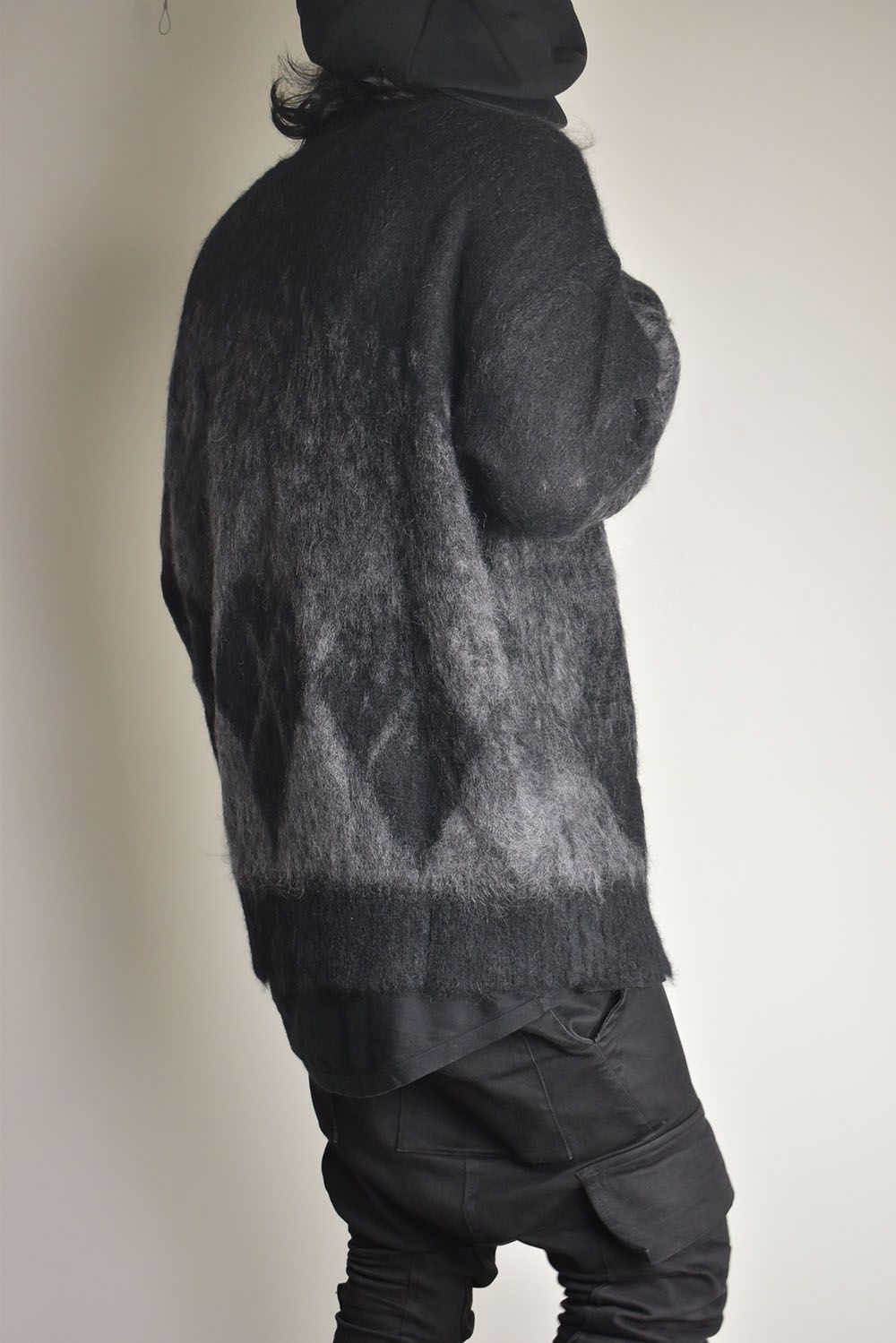 Mohair Alpaca Knit Pullover"Black Grap" / モヘアアルパカニットプルオーバー"ブラックグレープ"