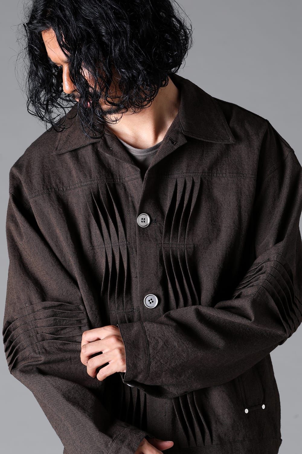 《2026SS先行予約》Pin Tuck Blouson"Macassar" / ピンタックブルゾン"マカサー"