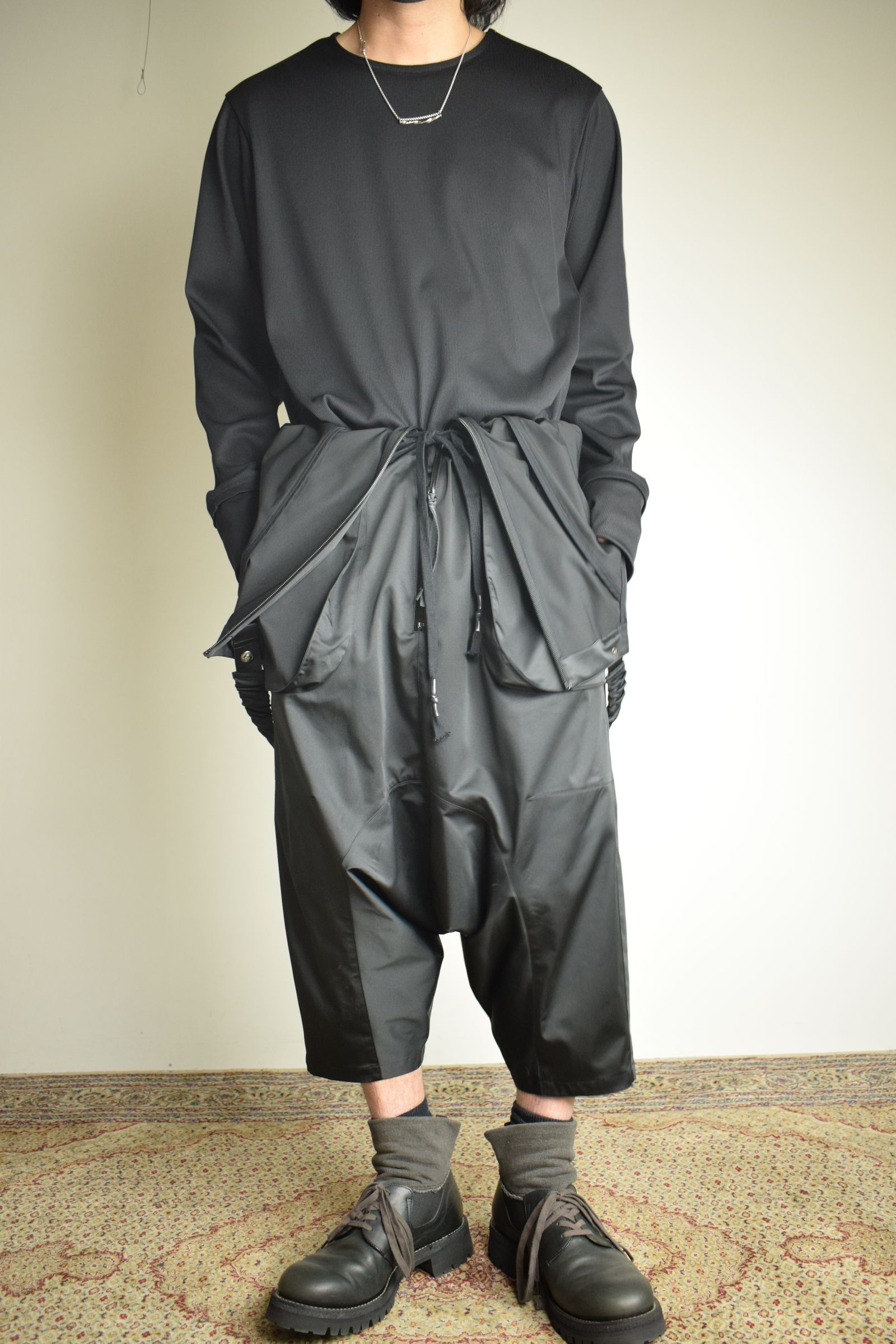 Deep Crotch Over All"Black" / ディープクロッチオーバーオール"ブラック"