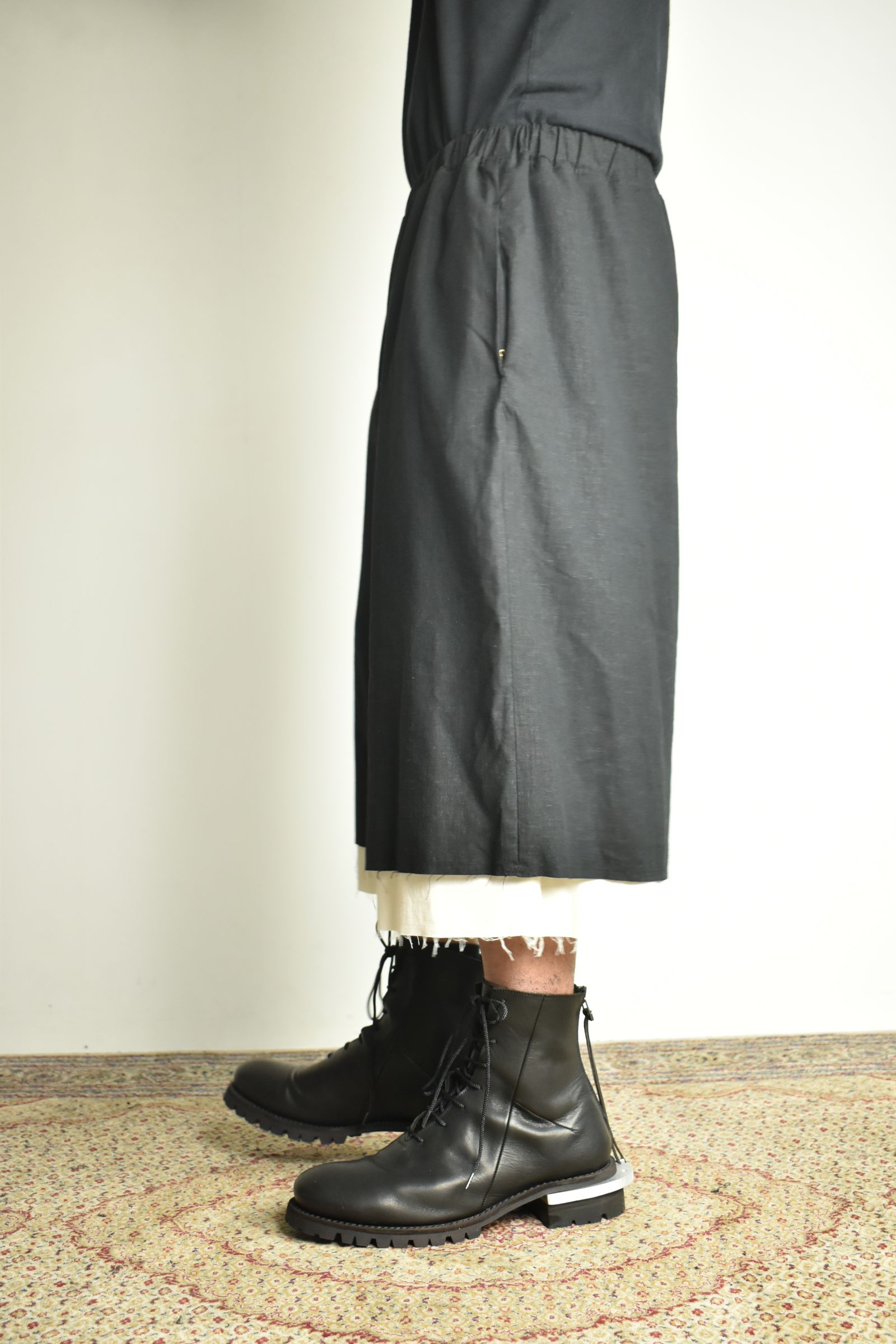 Layerd Easy Half Pants"Black" / レイヤードイージーハーフパンツ"ブラック"