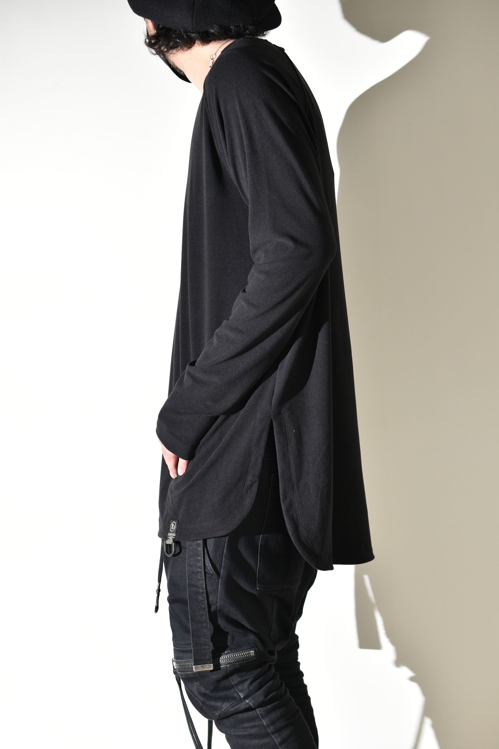 Loose Neck Premier Long Sleeve Tee"Black" /  ルーズネックプレミアロングスリーブTee"ブラック"