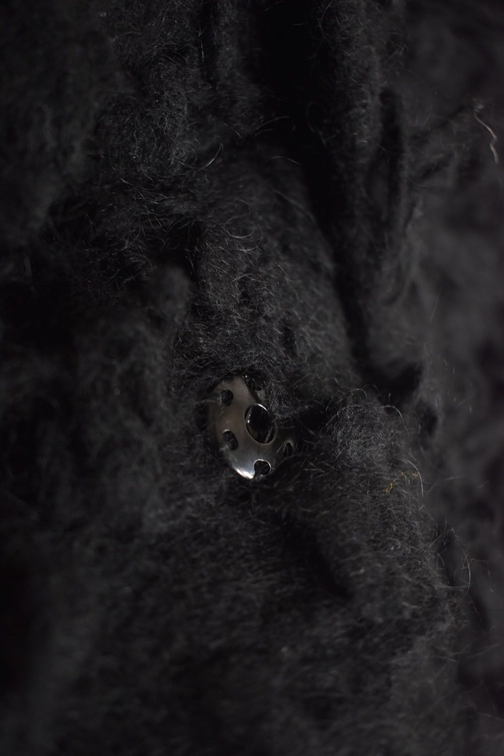 5GG Long Pile Knit Cardigan"Black" / ロングパイルニットカーディガン"ブラック"