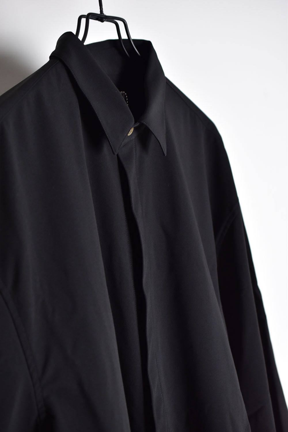 Long Loop Big Sleeve Shirt"Black"/ロングループビッグスリーブシャツ"ブラック"