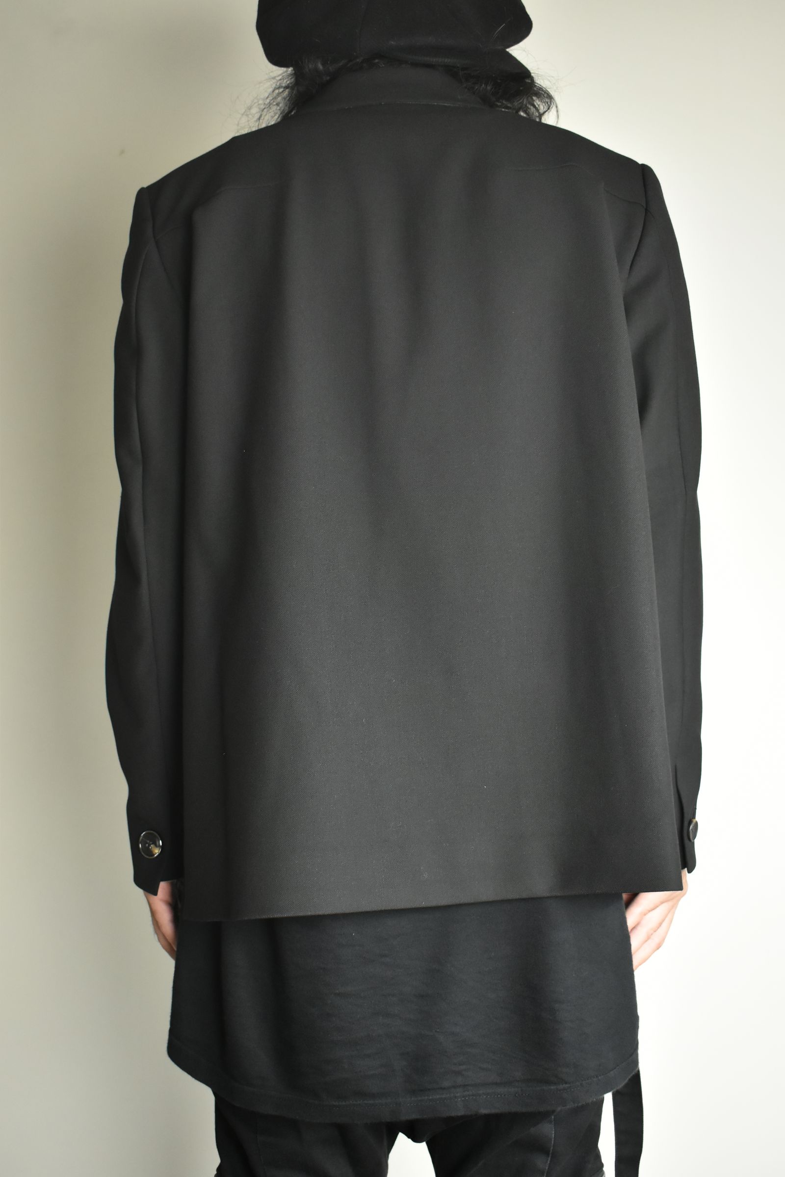 Notch Lapel Double Breasted Tailored Jacket "Black" / ノッチドラペルダブルブレストテーラードジャケット"ブラック"