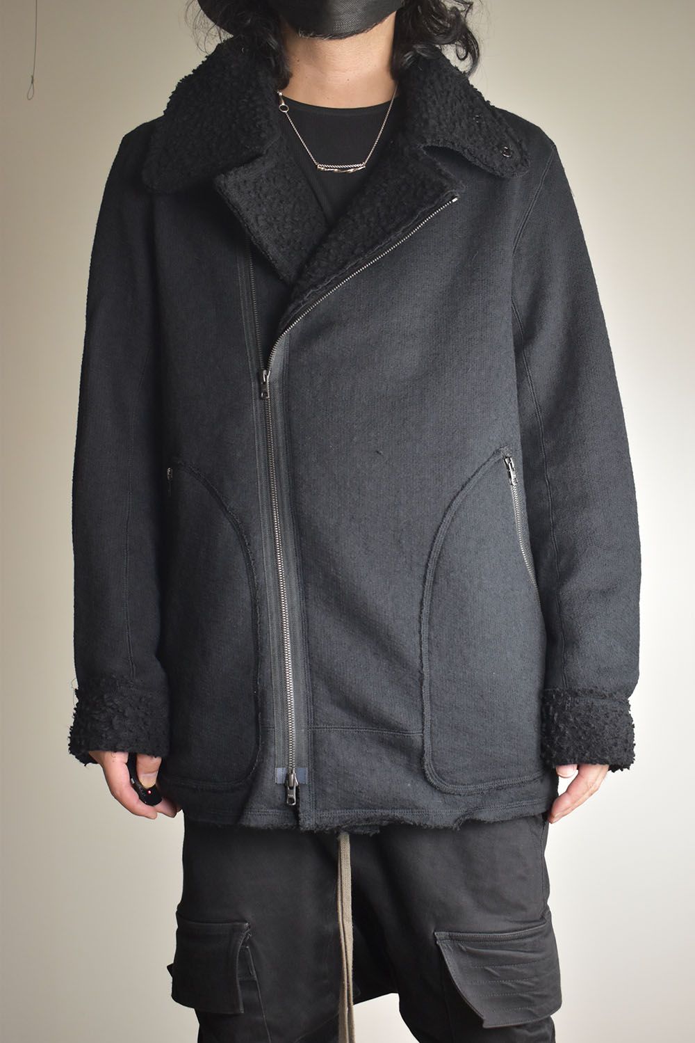 Dread Boa Zip Up Jacket"Black" / ドレッドボアジップアップジャケット"ブラック"