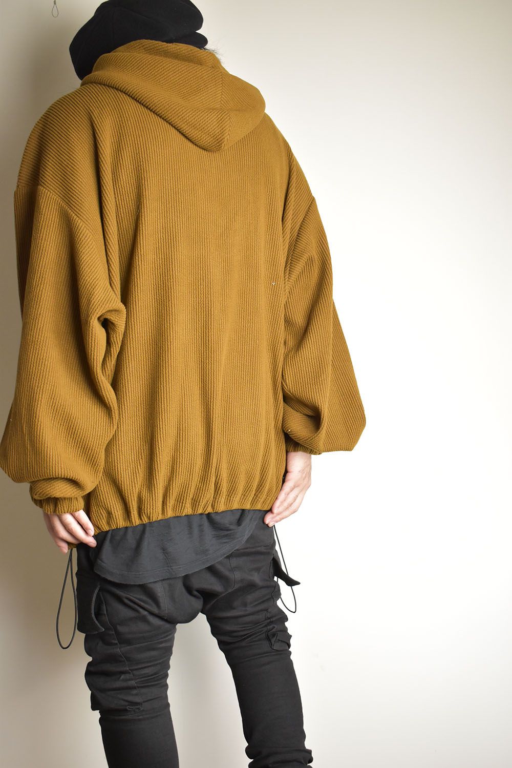 Kint Corduroy Hoodie"Camel" / ニットコーデュロイフーディ"キャメル"