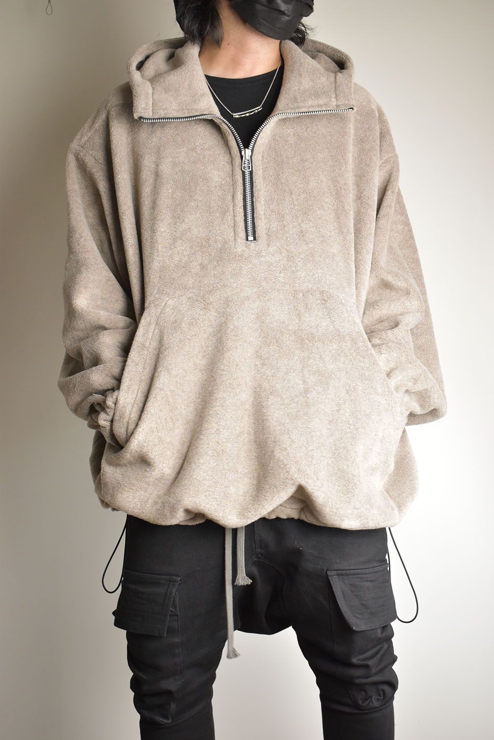 Fleece Hoodie"Beige" / フリースフーディ"ベージュ/"