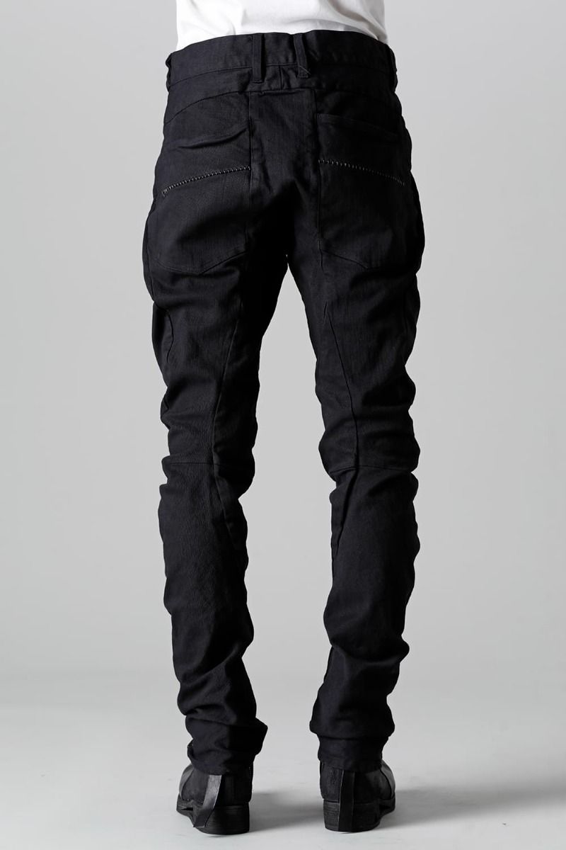 《2027SS先行予約分》Stretch Denim Overlock Twist Curve Pants"Black" / ストレッチデニムオーバーロックツイストカーブパンツ"ブラック"