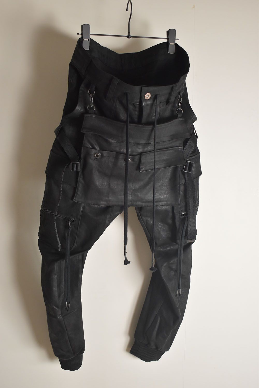 Product Coating Bag Attached Cargo Jogging Pants"Black" / 製品コーティングバッグアタッチドカーゴジョグパンツ"ブラック"