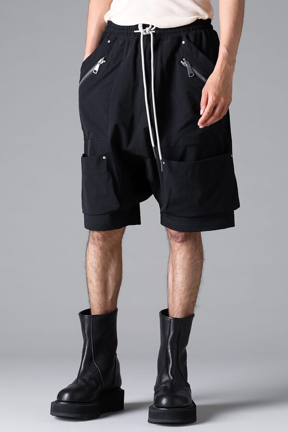 《2026SS先行予約》Stretch Nylon Cargo Shorts"Black" / ストレッチナイロンカーゴショーツ"ブラック"