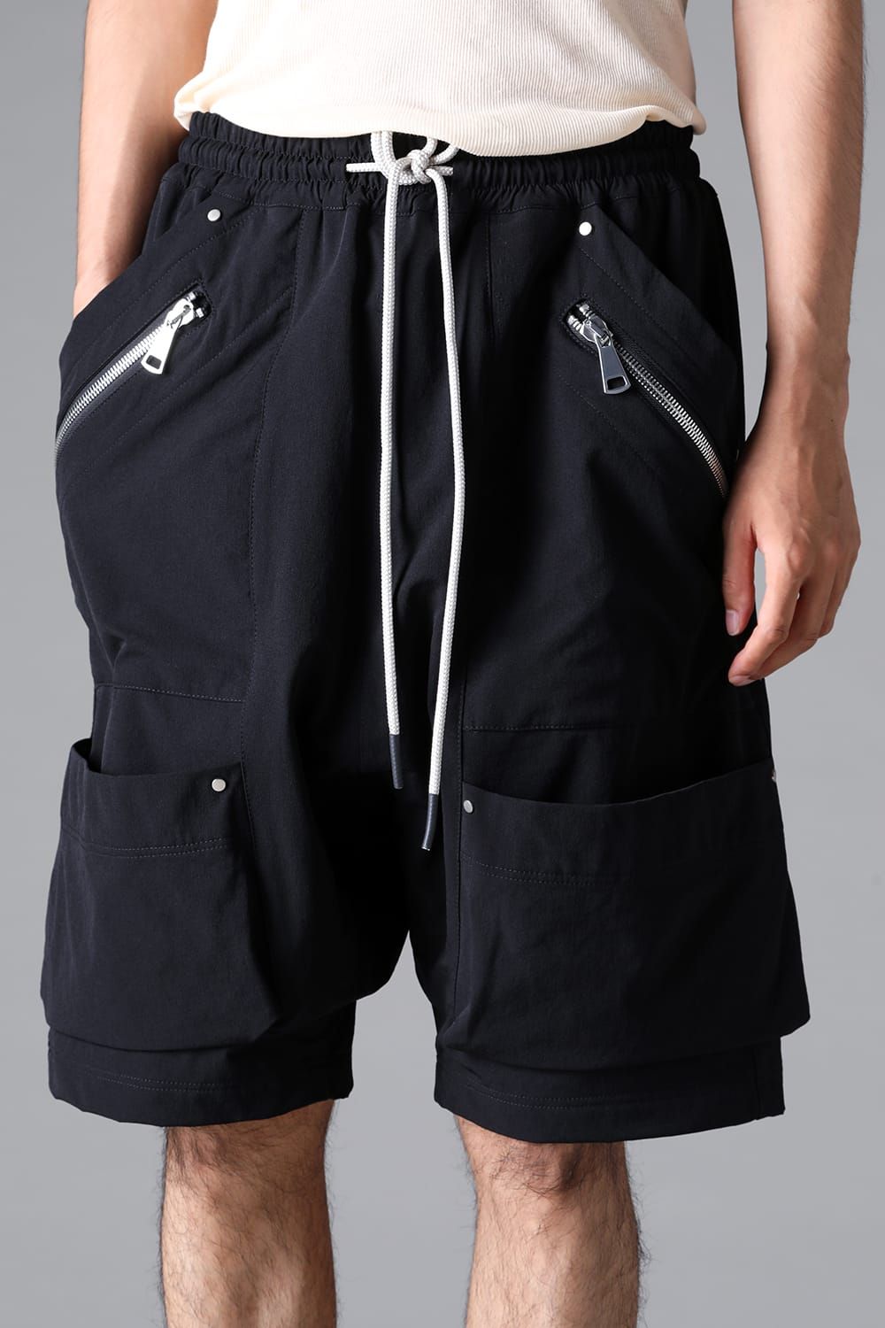 《2026SS先行予約》Stretch Nylon Cargo Shorts"Black" / ストレッチナイロンカーゴショーツ"ブラック"