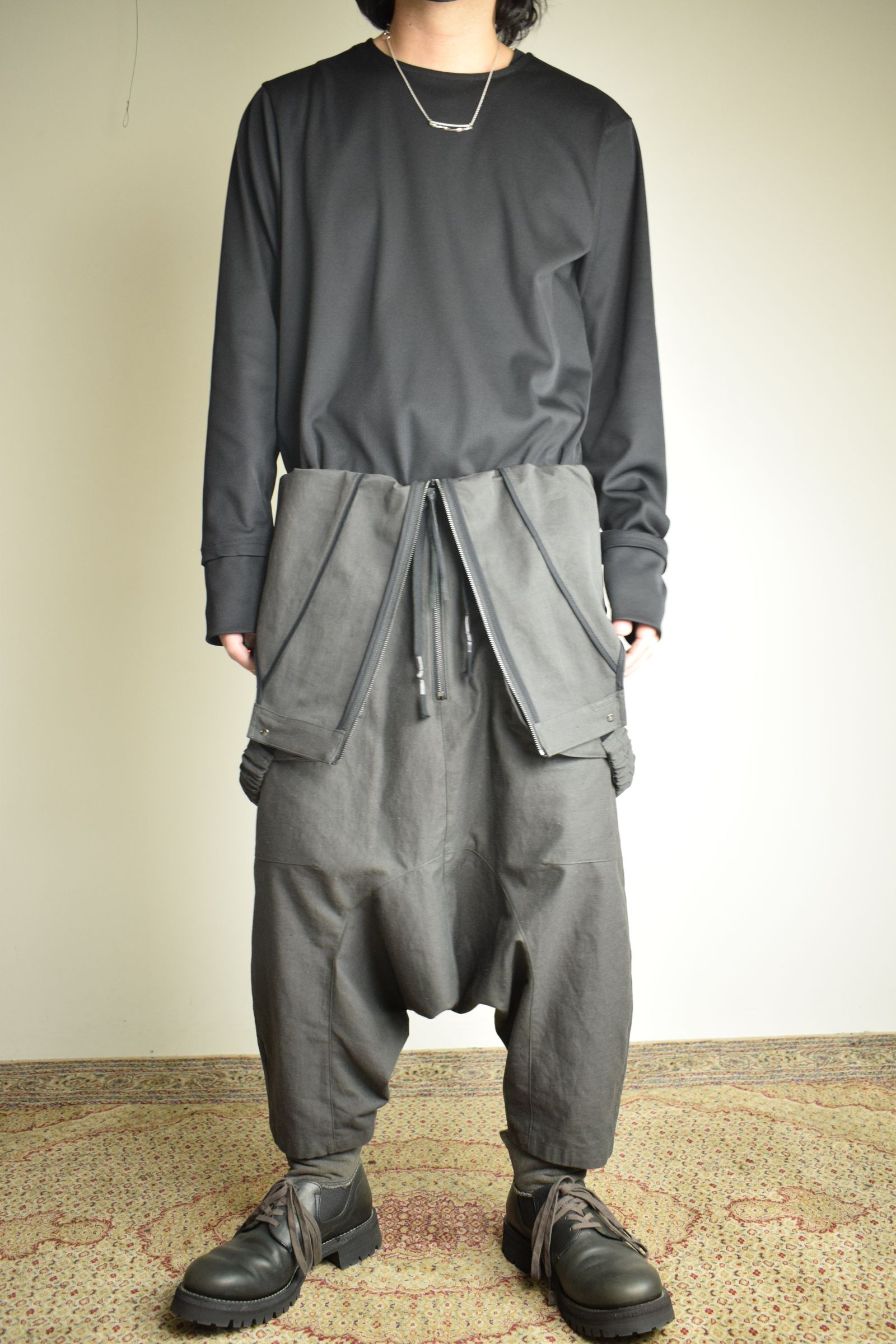 Deep Crotch Over All"Charcoal" / ディープクロッチオーバーオール"チャコール"