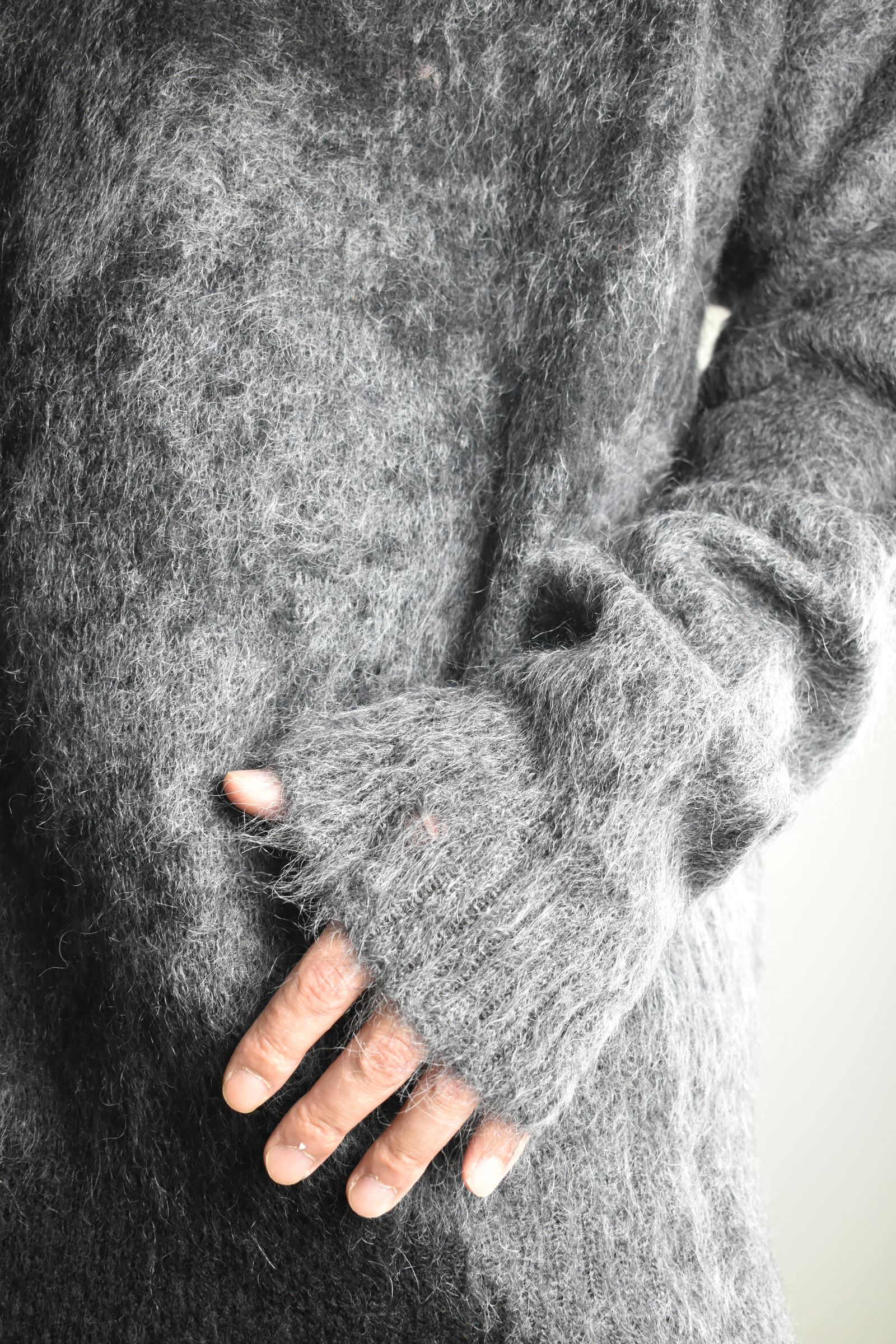 Gradation Mohair Knit Pullover"Black" / グラデーションモヘアニットプルオーバー"ブラック"