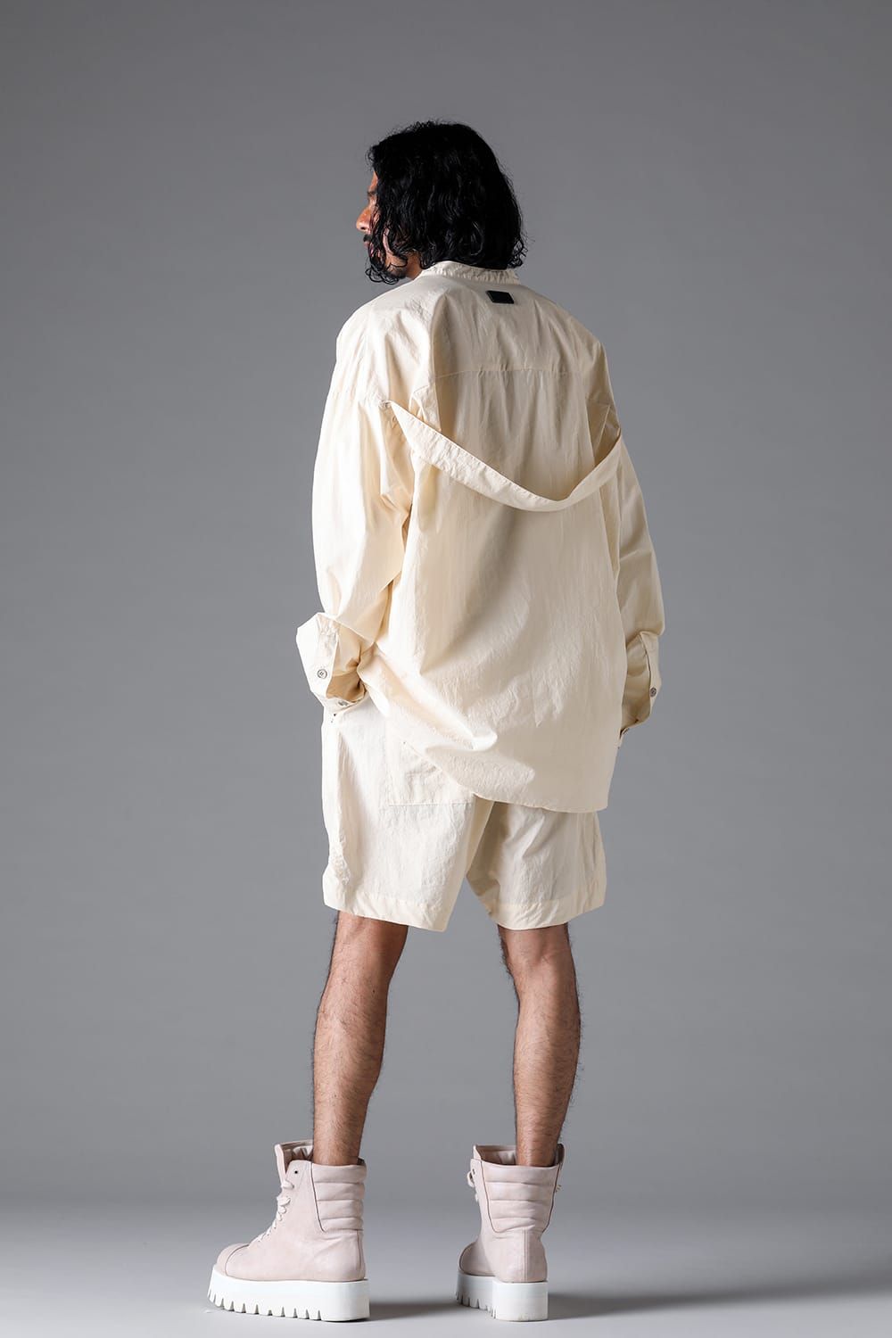 《2026SS先行予約》Stand Collar Shirts "Black / Cream /Soil" / スタンドカラーシャツ"ブラック/クリーム/ソイル"