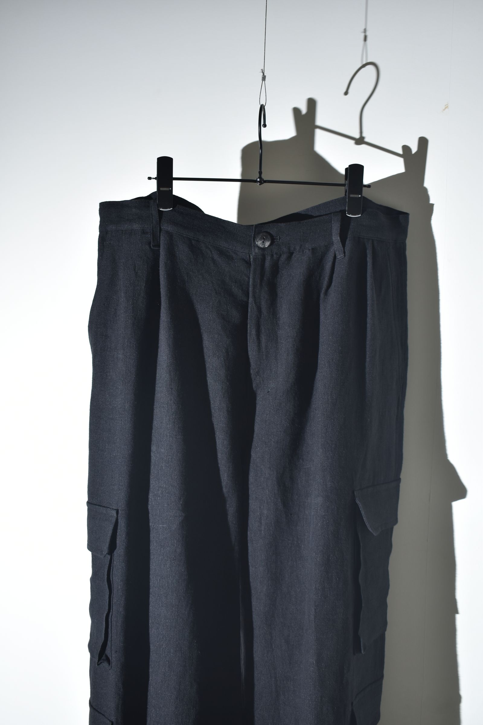 Linen Cargo Pants "Black" / リネンカーゴパンツ"ブラック"