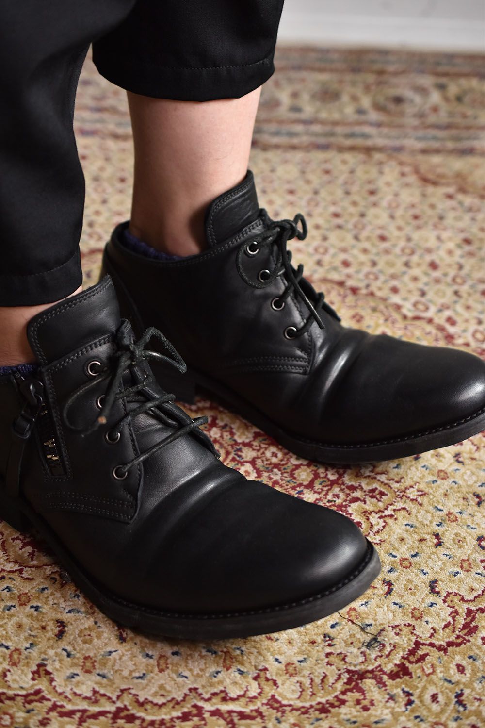 Horse Leather Derby Shoes"Black"/ホースレザーダービーシューズ"ブラック"