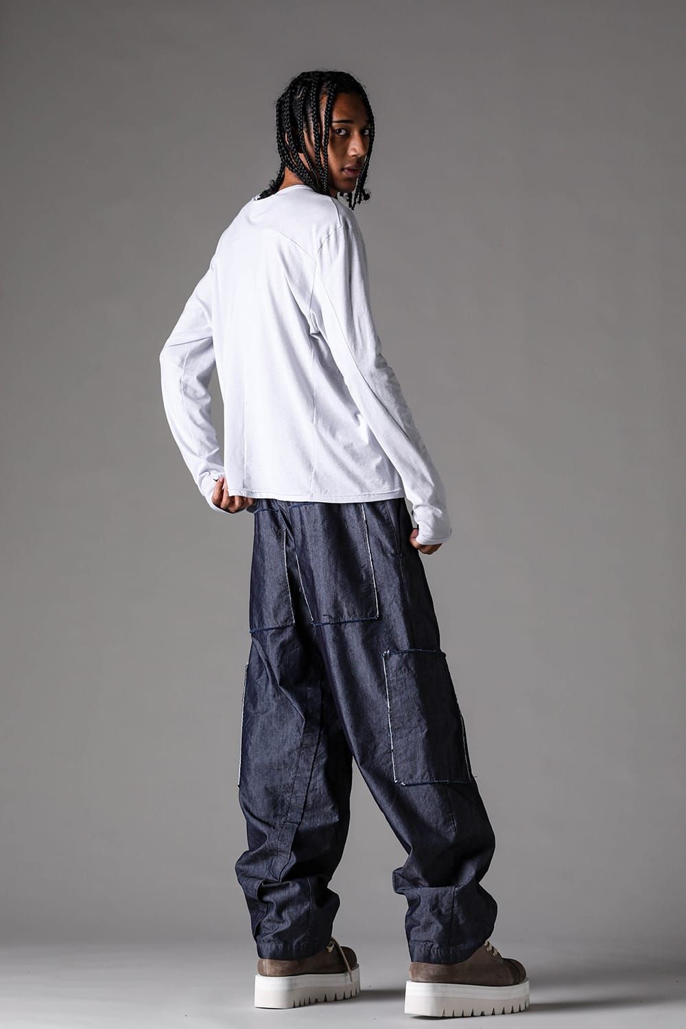 《2027SS先行予約》Switching Long Sleeve "Black / Ivory / Greige / Ice Blue / Pale Shell" / スウィッチングロングスリーブ"ブラック/アイボリー/グレージュ/アイスブルー/ペイルシェル"