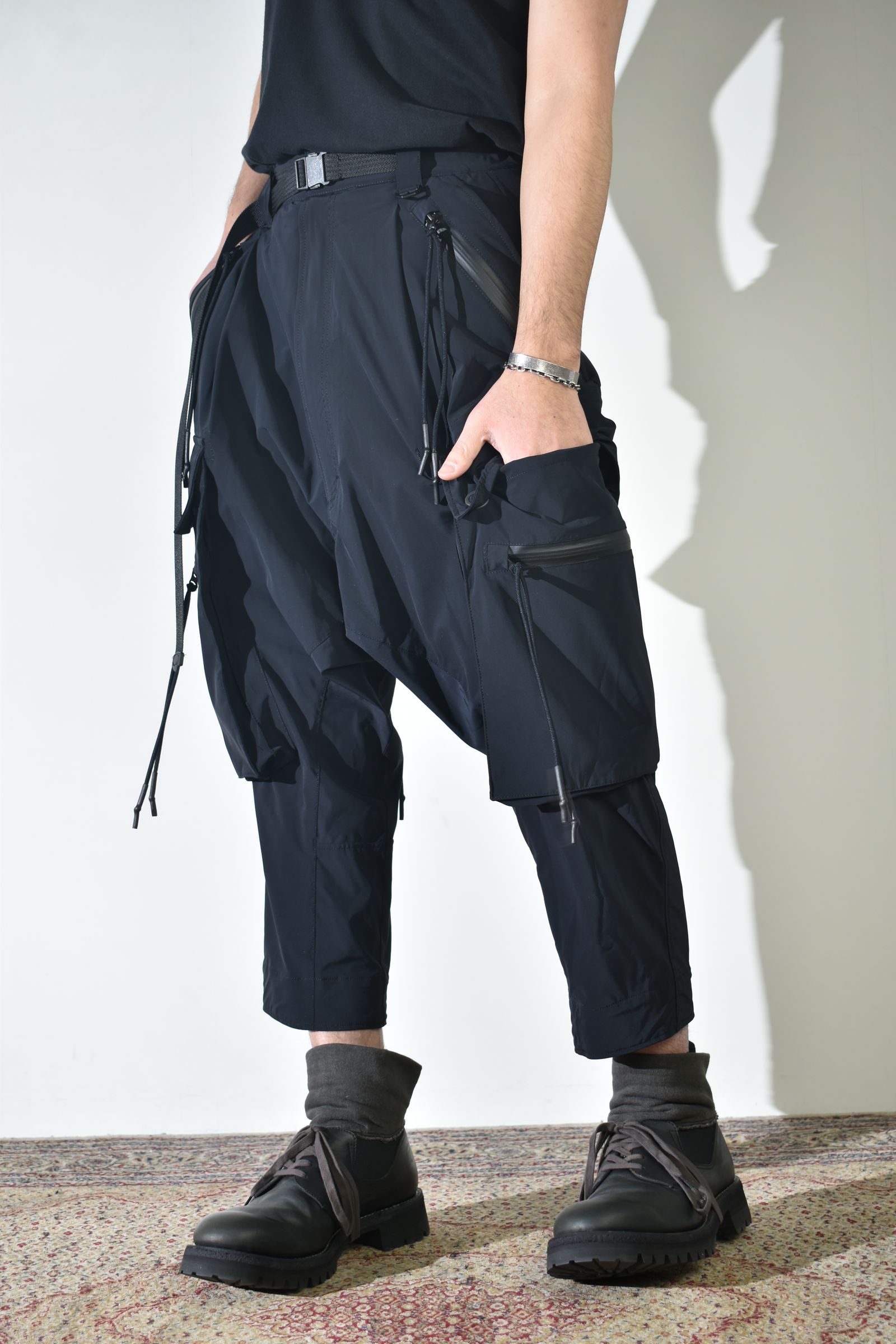 Sarrouel Cropped Cargo"Black" / サルエルクロップドカーゴ"ブラック"