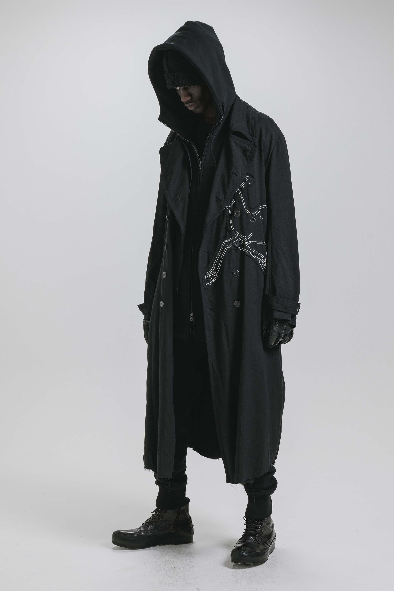Over Size Sleeve Less Zip Up Parker"Black" / オーバーサイズスリーブレスジップアップパーカー"ブラック"