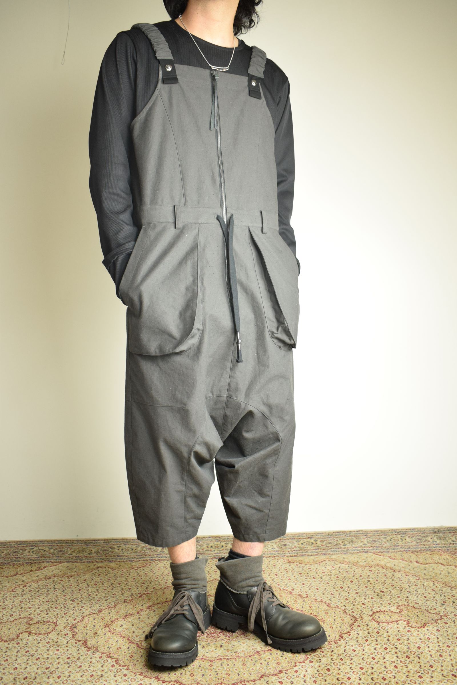 Deep Crotch Over All"Charcoal" / ディープクロッチオーバーオール"チャコール"