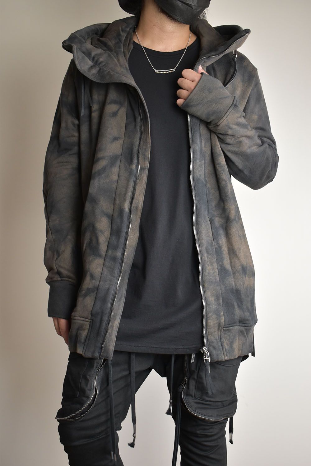 Non Ply Yarn Lined Hooded Jacket"Dust" /  無撚糸裏毛フーデッドジャケット"ダスト"