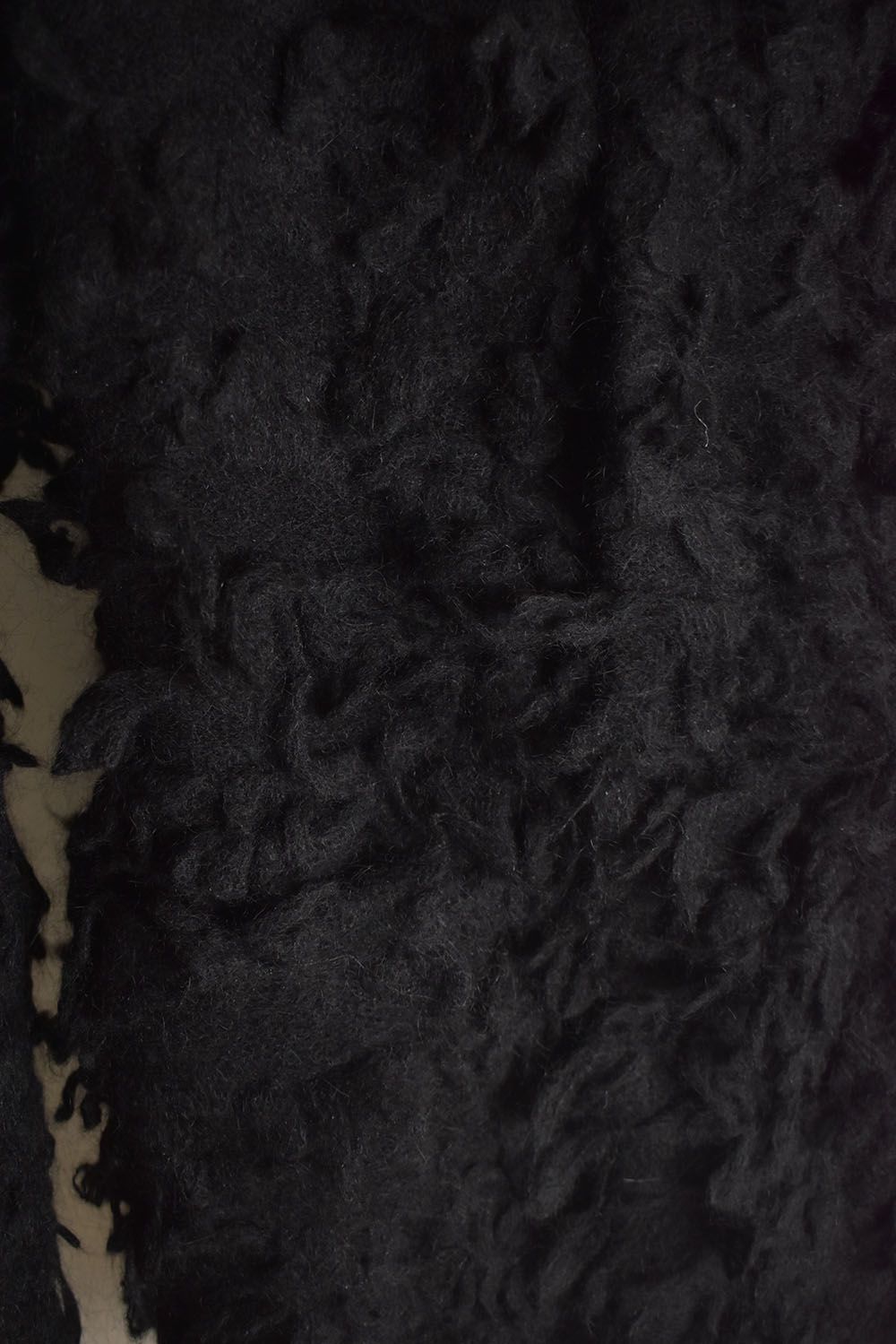 5GG Long Pile Knit Cardigan"Black" / ロングパイルニットカーディガン"ブラック"