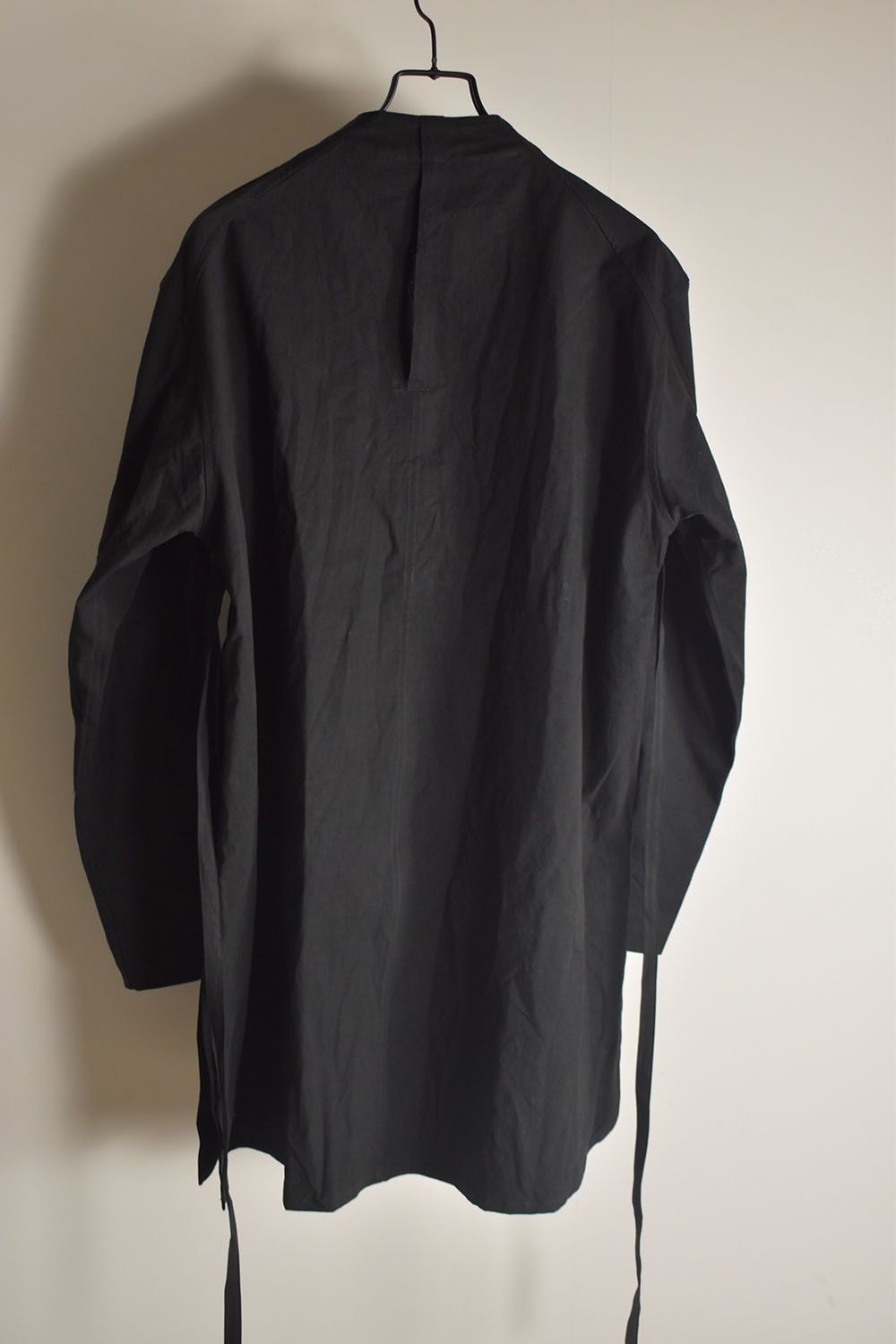 Strings Raw Edge Over Shirts"Black" / ストリングスローエッジオーバーシャツ"ブラック"