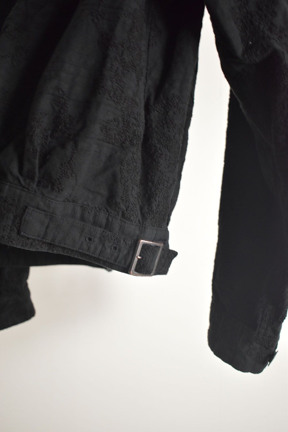 Embroidered Striped Blouson"Black" / 刺繍ストライプブルゾン"ブラック"