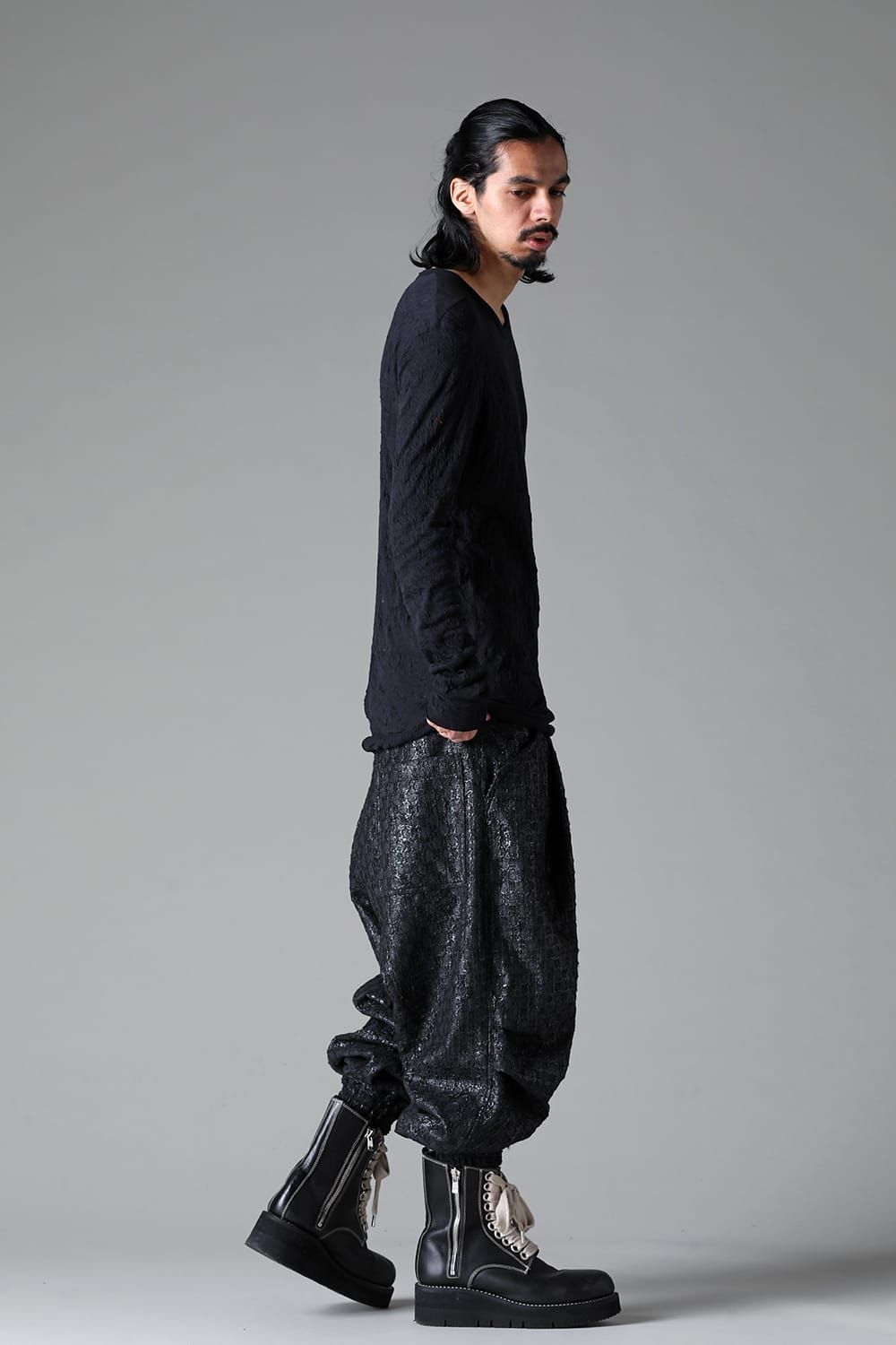 《2025AW先行予約》Layered Long Top"BK×WH/IV×GY/BK×BR/BK×BK/IV×IV/BR×GY" / レイヤードロングトップ"ブラック×ホワイト/アイボリー×グレー/ブラック×ブラウン/ブラック×ブラック/アイボリー×アイボリー/ブラウン×グレー"