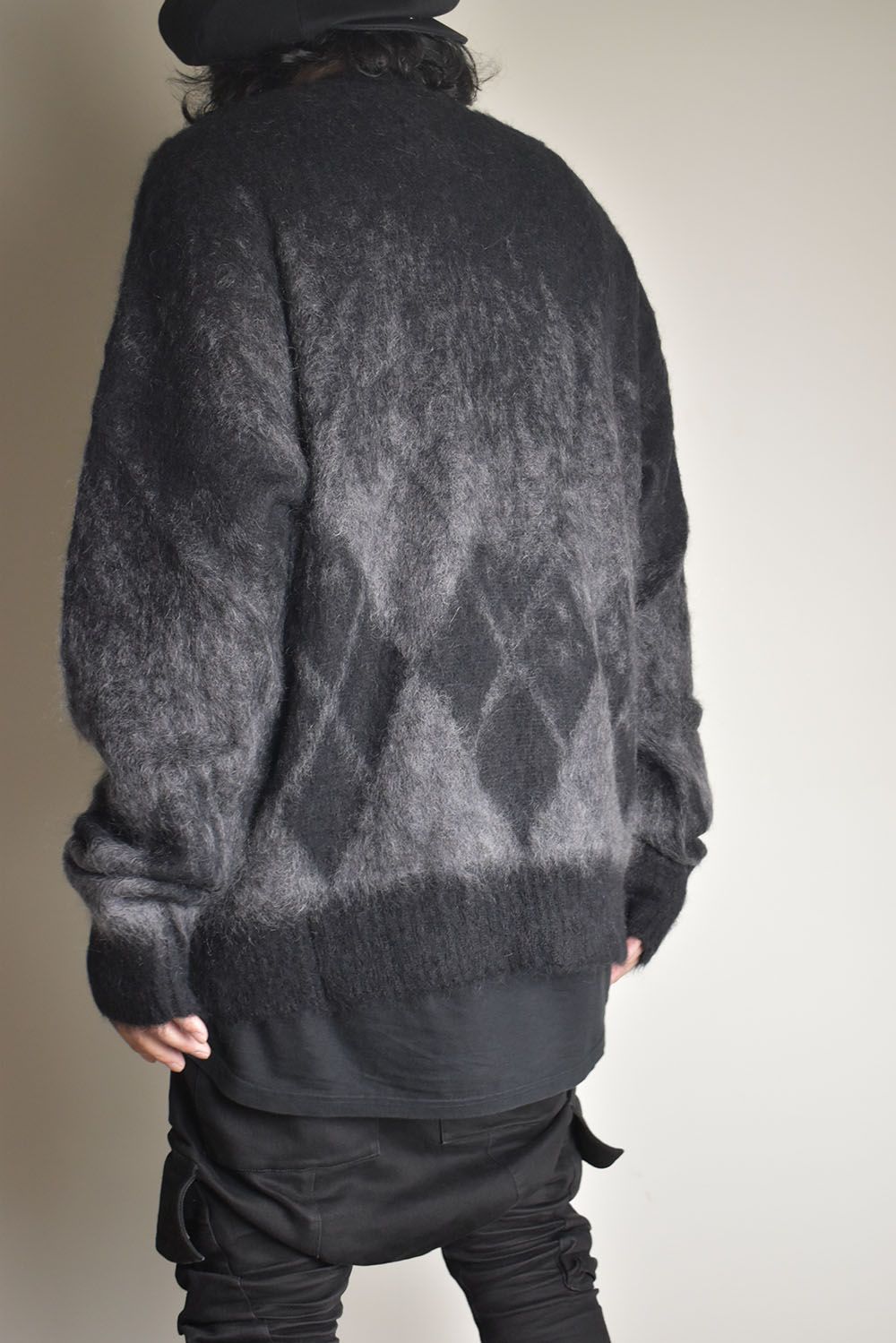 Mohair Alpaca Knit Pullover"Black Grap" / モヘアアルパカニットプルオーバー"ブラックグレープ"
