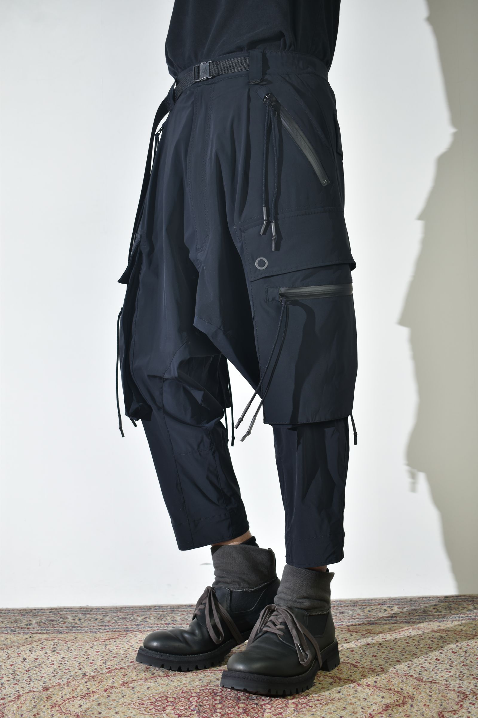 Sarrouel Cropped Cargo"Black" / サルエルクロップドカーゴ"ブラック"